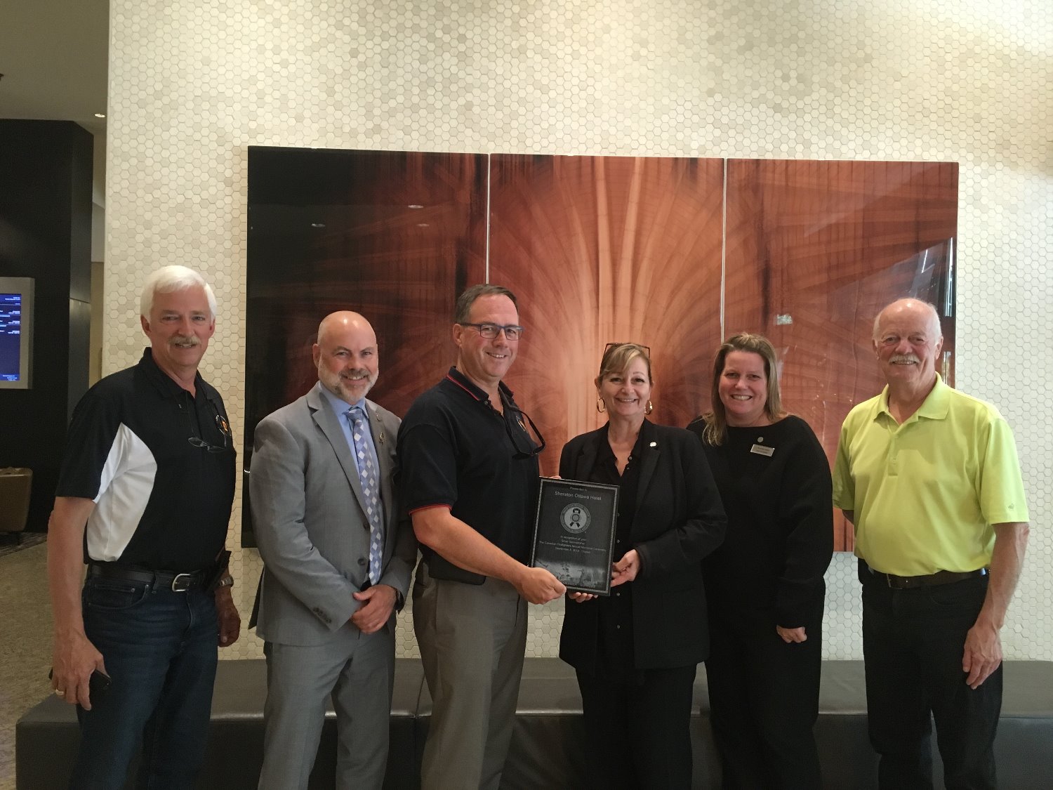 Sheraton Ottawa Recognized for Their Support of the CFFF